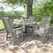 Highwood Usa Weatherly 5pc Round Outdoor Patio Furniture Dining Set AD-DNW48-EUC - alternate 3